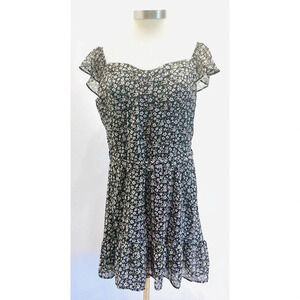 NWT LILY ROSE Junior Sleeveless Pullover V-Neck Lined Floral Skater Dress Sz XXL